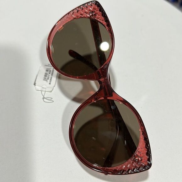 BOTTEGA VENETA'S Designer round cat-eye chunky retro Italian sunglasses UV NWT - Picture 8 of 17
